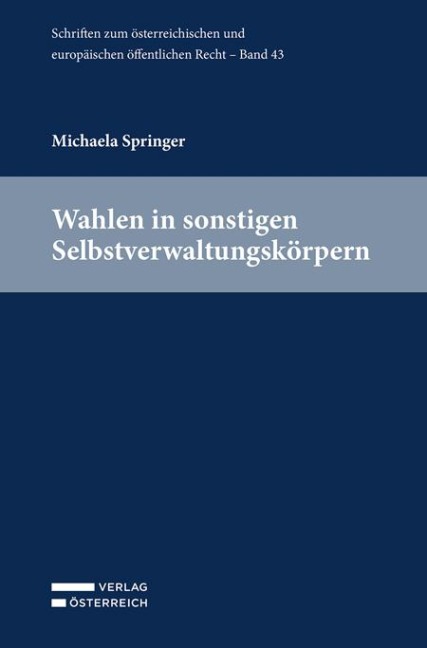 Wahlen in sonstigen Selbstverwaltungskörpern - Michaela Springer