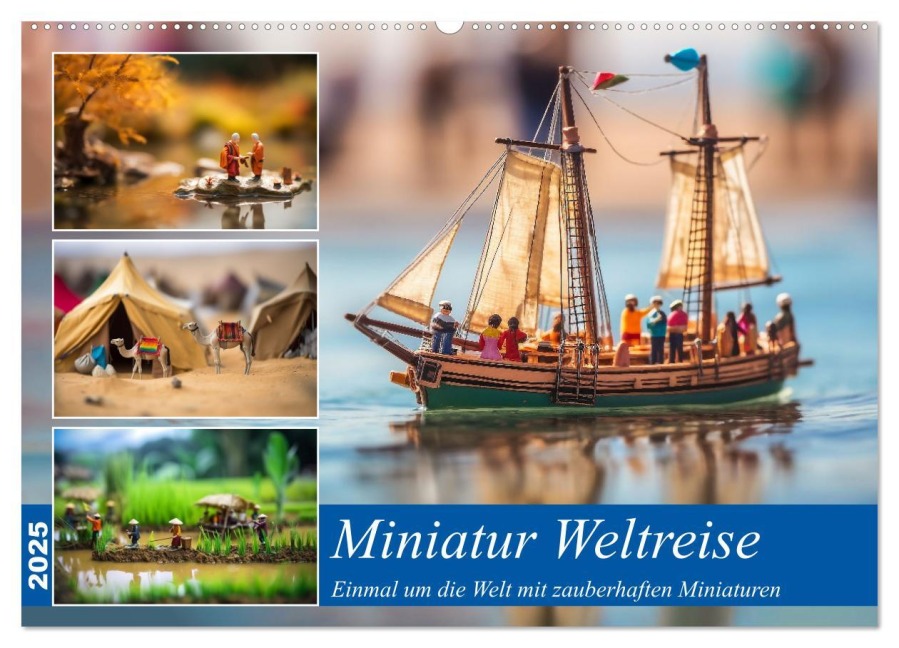 Miniatur Weltreise (Wandkalender 2025 DIN A2 quer), CALVENDO Monatskalender - Kerstin Waurick