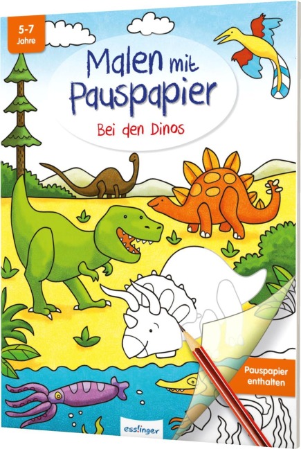 Malen mit Pauspapier: Bei den Dinos - 
