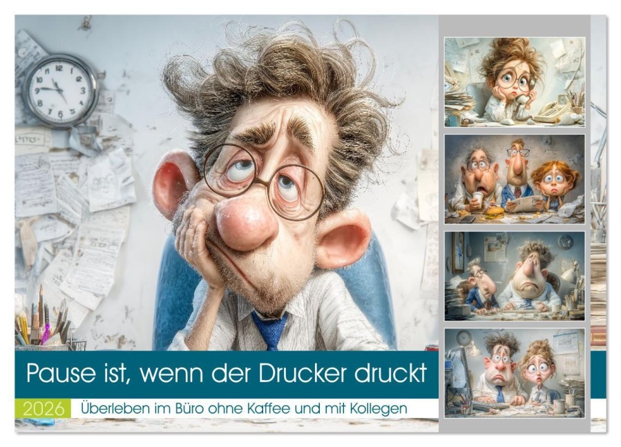 Pause ist, wenn der Drucker druckt (Wandkalender 2026 DIN A2 quer), CALVENDO Monatskalender - Steffen Gierok-Latniak