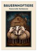 Cover-Bild zum Titel 'Bauernhoftiere - Humorvolle Karikaturen (Wandkalender 2026 DIN A2 hoch), CALVENDO Monatskalender' von 'Erich Krätschmer'