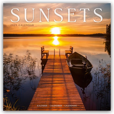 Sunsets - Sonnenuntergänge 2025 - 16-Monatskalender - Avonside Publishing Ltd