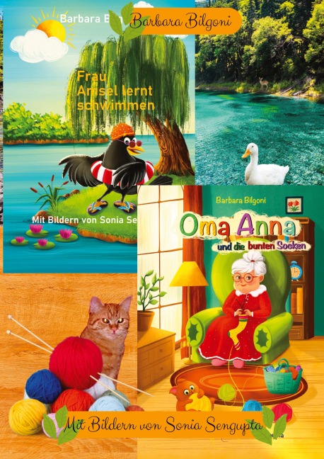 Doppelband: Frau Amsel lernt schwimmen + Oma Anna und die bunten Socken - Barbara Bilgoni