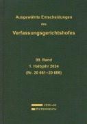 Cover-Bild zum Titel 'Ausgewählte Entscheidungen des Verfassungsgerichtshofes' von ''