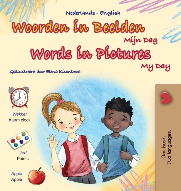 Words in Pictures - My Day (Dutch English Bilingual Children's Book) - Kidkiddos Books