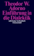 Cover-Bild zum Titel 'Einführung in die Dialektik' von 'Theodor W. Adorno'