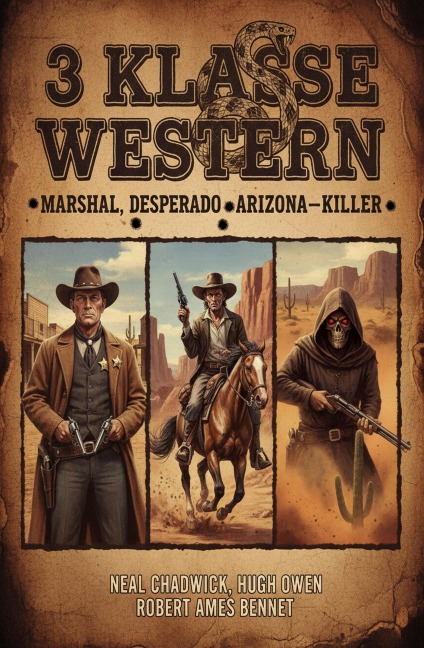 3 Klasse Western: Marshal, Desperado, Arizona-Killer - Neal Chadwick, Robert Ames Bennet, Hugh Owen