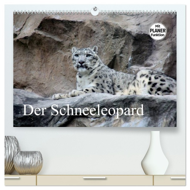 Der Schneeleopard (hochwertiger Premium Wandkalender 2026 DIN A2 quer), Kunstdruck in Hochglanz - Arno Klatt
