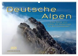 Deutsche Alpen, eine Reise von Lindau am Bodensee bis Berchtesgaden (Wandkalender 2025 DIN A2 quer), CALVENDO Monatskalender - Peter Roder