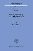 Cover-Bild zum Titel 'Wissen, Zurechnung und Ad-hoc-Publizität.' von 'Christoph Breuer'