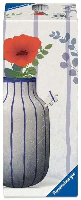 3D Puzzle Vase Stripes Blue - 