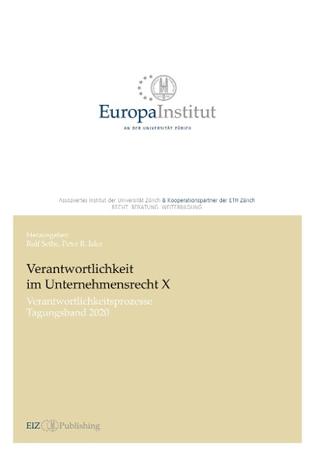 Verantwortlichkeit im Unternehmensrecht X - Rolf Sethe