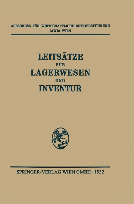 Leitsätze für Lagerwesen und Inventur - 