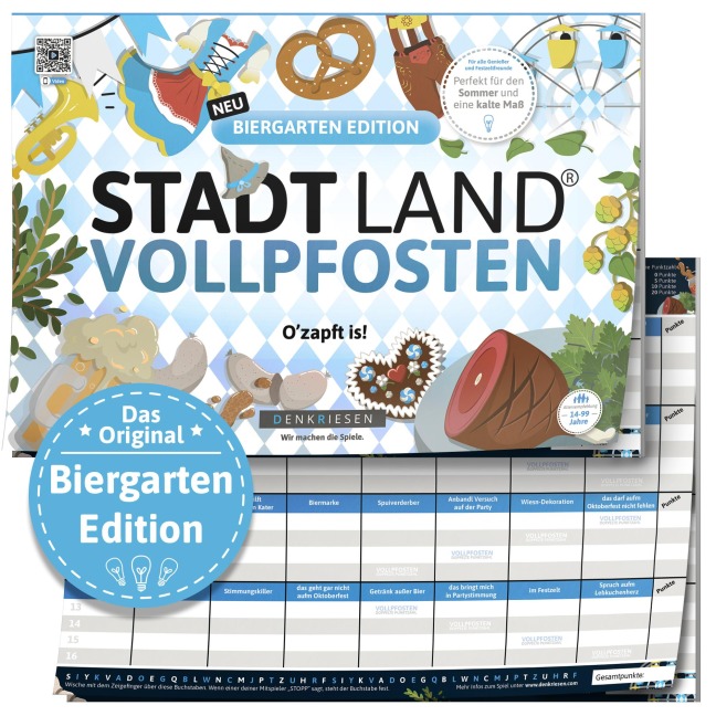 DENKRIESEN - STADT LAND VOLLPFOSTEN® - Biergarten Edition - "O'zapft is!" | A4 Spielblock - Denis Görz, Ricardo Barreto