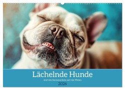 Cover-Bild zum Titel 'Lächelnde Hunde sind wie Sonnenschein auf vier Pfoten (Wandkalender 2026 DIN A2 quer), CALVENDO Monatskalender' von ''
