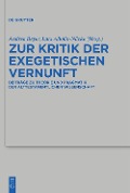 Cover-Bild zum Titel 'Zur Kritik der exegetischen Vernunft' von ''
