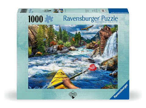 Erwachsenenpuzzle 1000 Teile - Wildwasser Rafting - 
