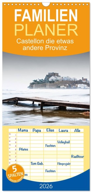 Familienplaner 2026 - Castellon die etwas andere Provinz mit 5 Spalten (Wandkalender, 21 x 45 cm) CALVENDO - (C) By Insideportugal