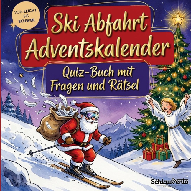 Ski Abfahrt-Adventskalender: Quiz-Buch mit Fragen und Rätsel - Schlauvento Interactive