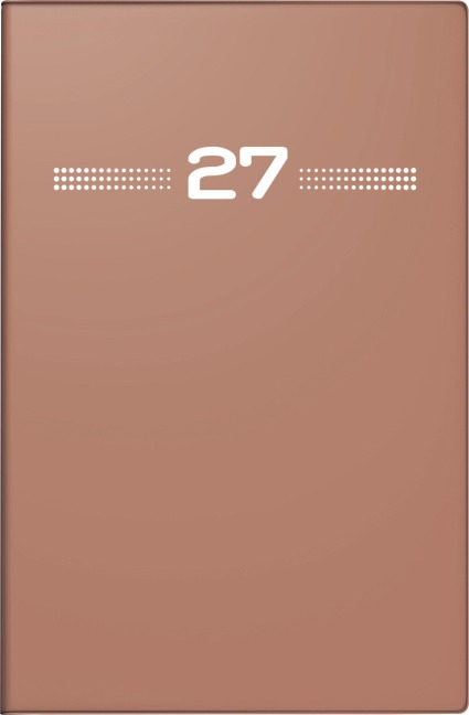 rido/idé 7015202017 Taschenkalender Mod. partner/Industrie I 2027 A7, Kunststoff, caramel - 