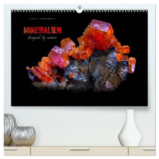 MINERALIEN designed by nature (hochwertiger Premium Wandkalender 2026 DIN A2 quer), Kunstdruck in Hochglanz - Heinz Schmidbauer