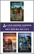 Cover-Bild zum Titel 'Love Inspired Suspense July 2025 - Box Set 2 of 2' von 'Deena Alexander, Jill Elizabeth Nelson, Shannon Redmon'