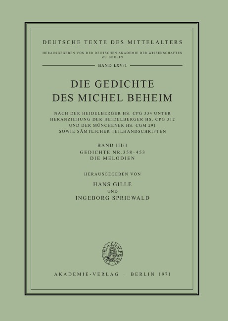 Gedichte Nr. 358-453. Die Melodien - 