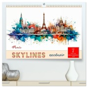 Skylines exklusiv (hochwertiger Premium Wandkalender 2025 DIN A2 quer), Kunstdruck in Hochglanz - Peter Roder