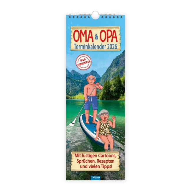 Trötsch Maxi-Streifenkalender Oma und Opa Terminkalender 2026 - 