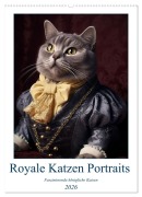 Royale Katzen Portraits (Wandkalender 2026 DIN A2 hoch), CALVENDO Monatskalender - Bonheur Switzerland