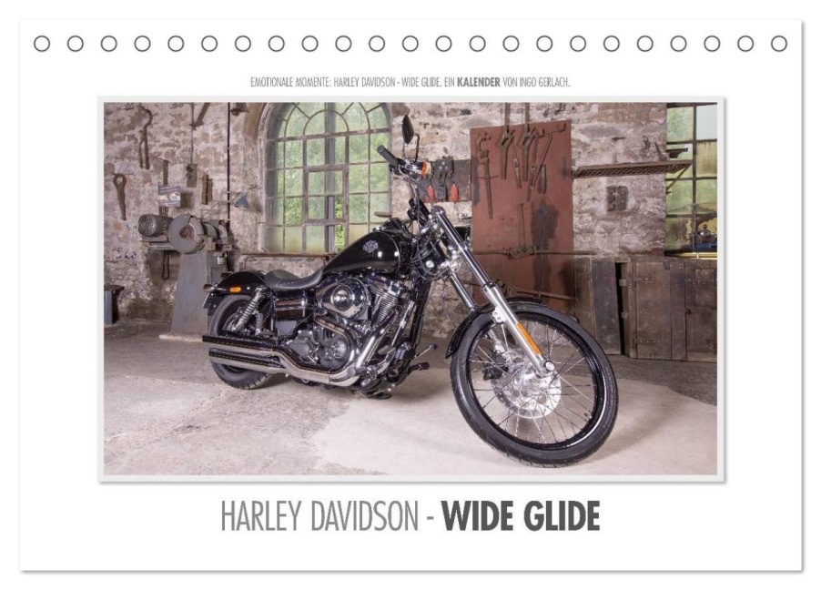 Emotionale Momente: Harley Davidson - Wide Glide (Tischkalender 2026 DIN A5 quer), CALVENDO Monatskalender - Ingo Gerlach