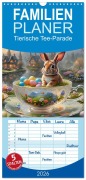 Cover-Bild zum Titel 'Familienplaner 2026 - Tierische Tee-Parade mit 5 Spalten (Wandkalender, 21 x 45 cm) CALVENDO' von 'Katharina Stachanczyk'