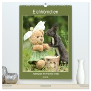 Eichhörnchen - Abenteuer mit Freund Teddy (hochwertiger Premium Wandkalender 2026 DIN A2 hoch), Kunstdruck in Hochglanz - Birgit Cerny