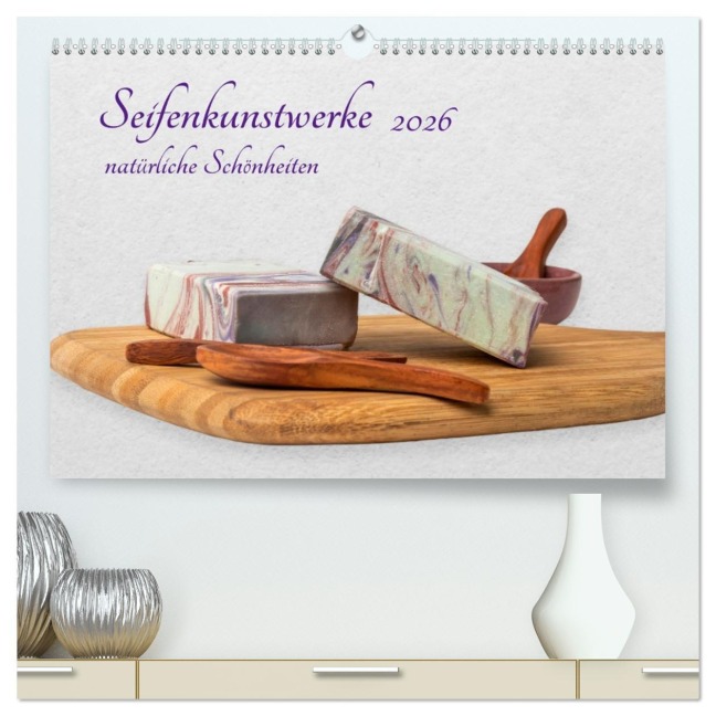 Seifenkunstwerke (hochwertiger Premium Wandkalender 2026 DIN A2 quer), Kunstdruck in Hochglanz - Konstanze Junghanns