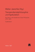Cover-Bild zum Titel 'Transzendentalphilosophie und Spekulation. Quellen' von ''