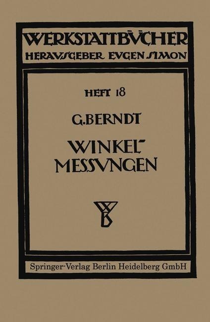 Technische Winkelmessungen - Georg Wilhelm Berndt