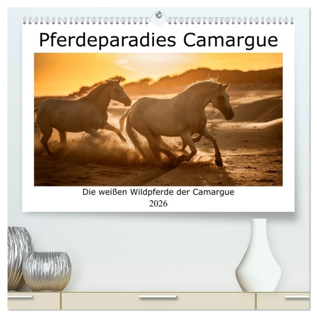 Pferdeparadies Camargue (hochwertiger Premium Wandkalender 2026 DIN A2 quer), Kunstdruck in Hochglanz - Nicola Kassat