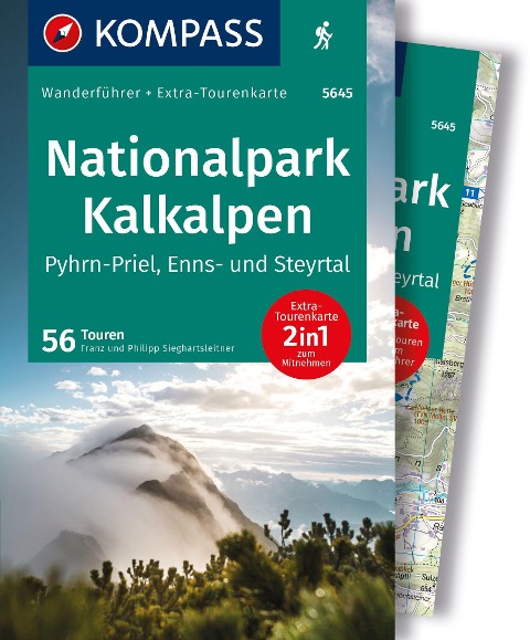 KOMPASS Wanderführer Nationalpark Kalkalpen - Pyhrn-Priel, Enns- und Steyrtal, 56 Touren mit Extra-Tourenkarte - Franz Sieghartsleitner, Philipp Sieghartsleitner