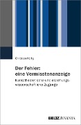 Cover-Bild zum Titel 'Der Fehler: eine Vermisstenanzeige' von 'Christian Heilig'