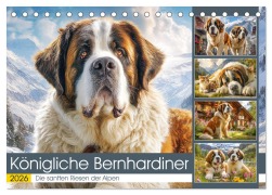 Königliche Bernhardiner. Die sanften Riesen der Alpen (Tischkalender 2026 DIN A5 quer), CALVENDO Monatskalender - Rose Hurley