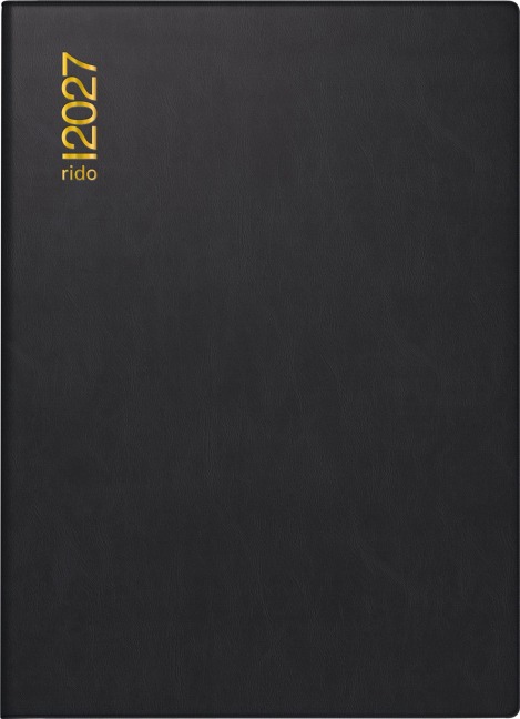 rido/idé 7013002907 Taschenkalender Mod. perfect/Technik I 2027 A6, Kunststoff, schwarz - 