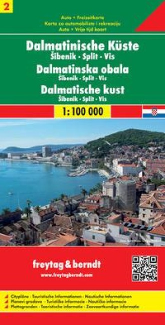 FuB Dalmatinische Küste 02. Sibenik - Split - Vis 1 : 100 000 - 