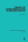 Cover-Bild zum Titel 'Theory of Complementation in English Syntax' von 'Joan Bresnan'