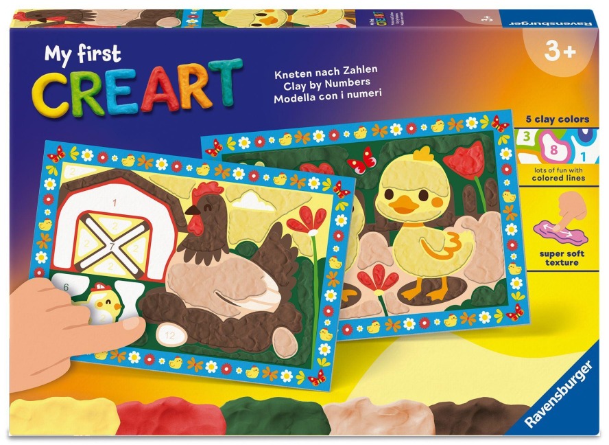 My First CreArt, Kneten nach Zahlen - Glückliche Küken - 