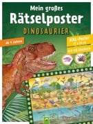 Cover-Bild zum Titel 'Mein großes Rätselposter Dinosaurier' von 'Schwager & Steinlein Verlag, Svenja Dieken'