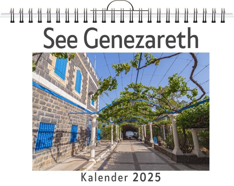 See Genezareth - (Wandkalender 2025, Kalender DIN A4 quer, Monatskalender im Querformat mit Kalendarium, das perfekte Geschenk) - Ella Becker