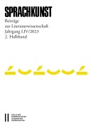 Cover-Bild zum Titel 'Sprachkunst - Beiträge zur Literaturwissenschaft, Jahrgang LIV/2023, 2. Halbband' von ''