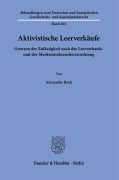 Cover-Bild zum Titel 'Aktivistische Leerverkäufe' von 'Alexander Brak'