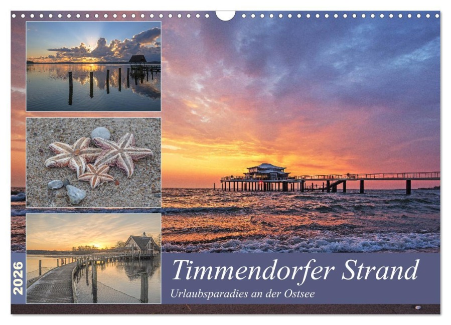 Timmendorfer Strand - Urlaubsparadies an der Ostsee (Wandkalender 2026 DIN A3 quer), CALVENDO Monatskalender - Andrea Potratz