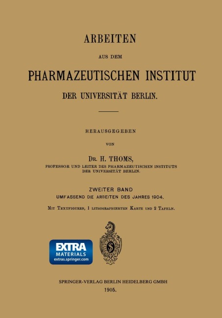 Arbeiten aus dem Pharmazeutischen Institut der Universität Berlin - H. Thoms